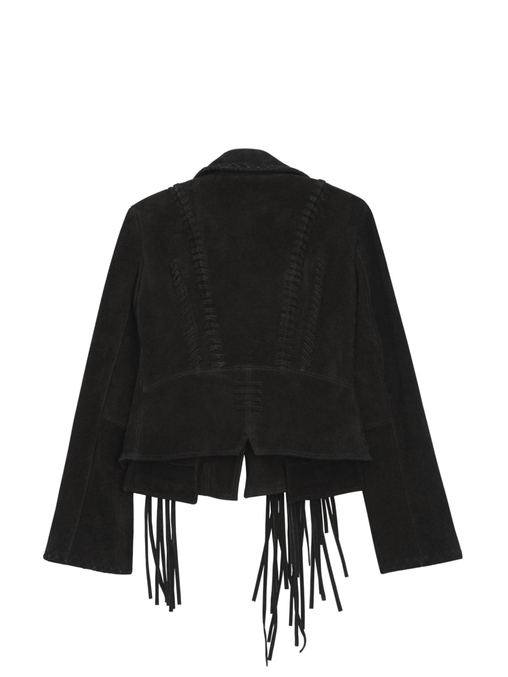 Black Suede Fringe Jacket