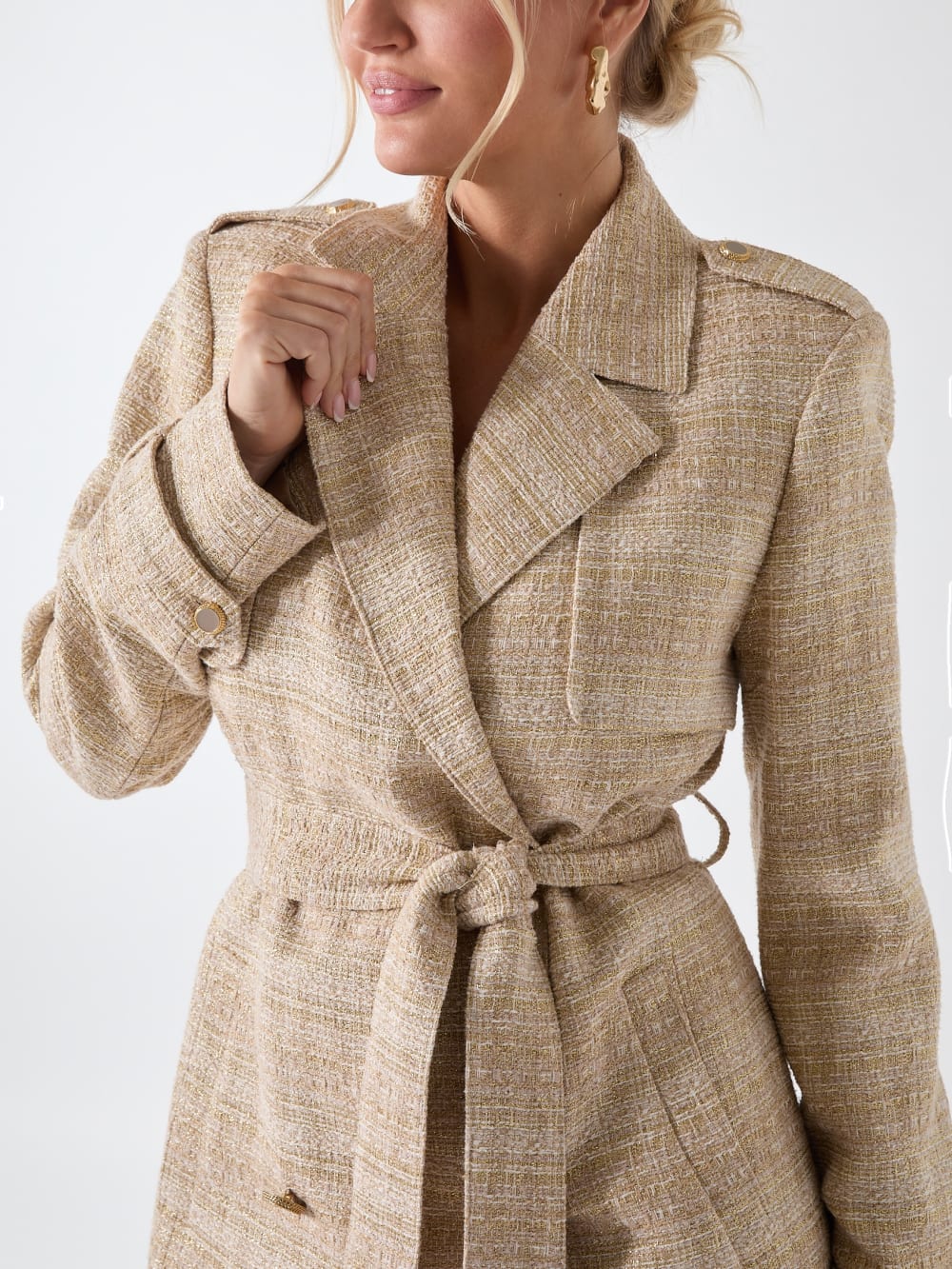 Eco Mariah Sparkling Tweed Coat