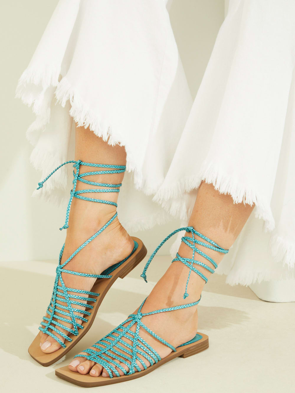 Rayana Strappy Lace-Up Sandals