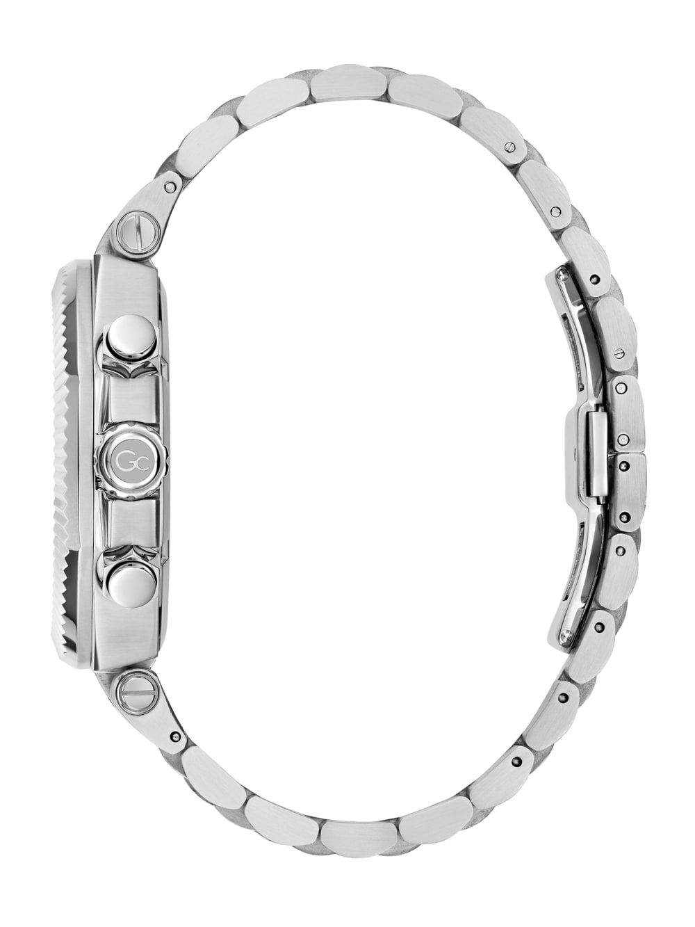 Gc Silver-Tone Chronograph Watch