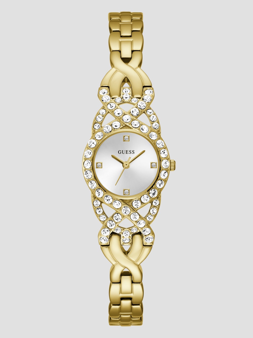 Gold-Tone Crystal Analog Watch