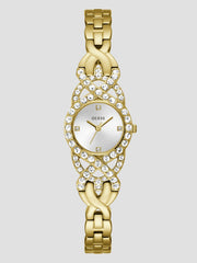 Gold-Tone Crystal Analog Watch