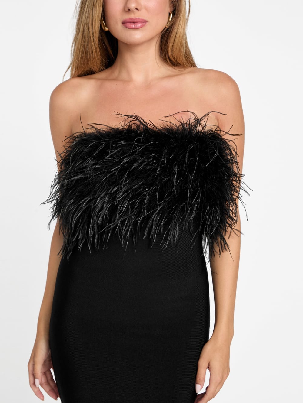 Evita Feather Bandage Dress