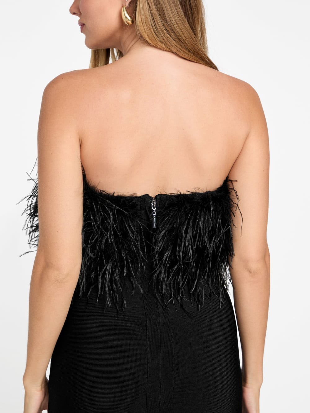 Evita Feather Bandage Dress