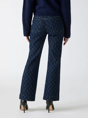 Bea Monogram Print Denim Pant