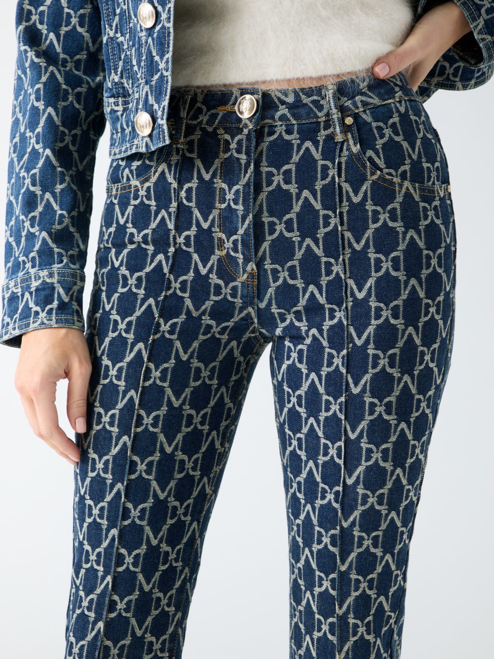 Bea Monogram Denim Pant
