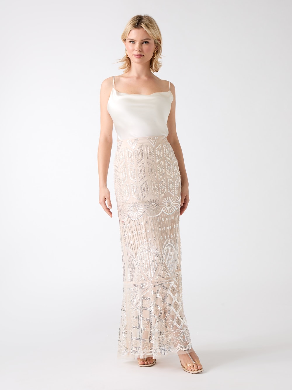 Crystals Embroidered Skirt