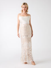 Crystals Embroidered Skirt