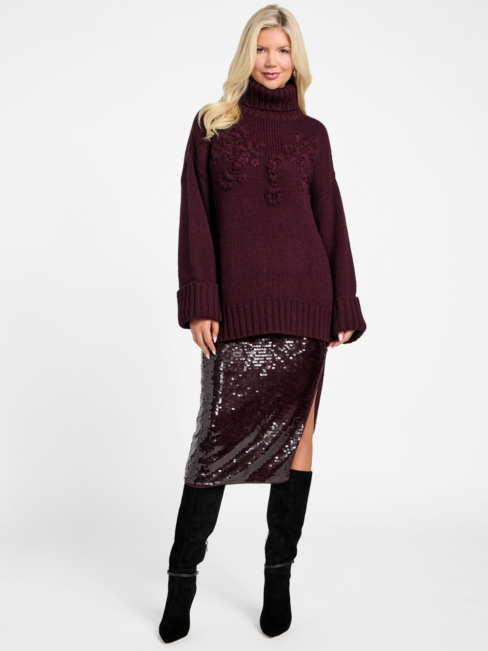 Misty Sequin Midi Skirt