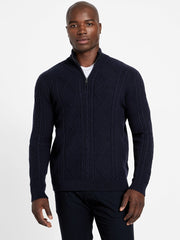 Eco Noel Zip Cable-Knit Sweater