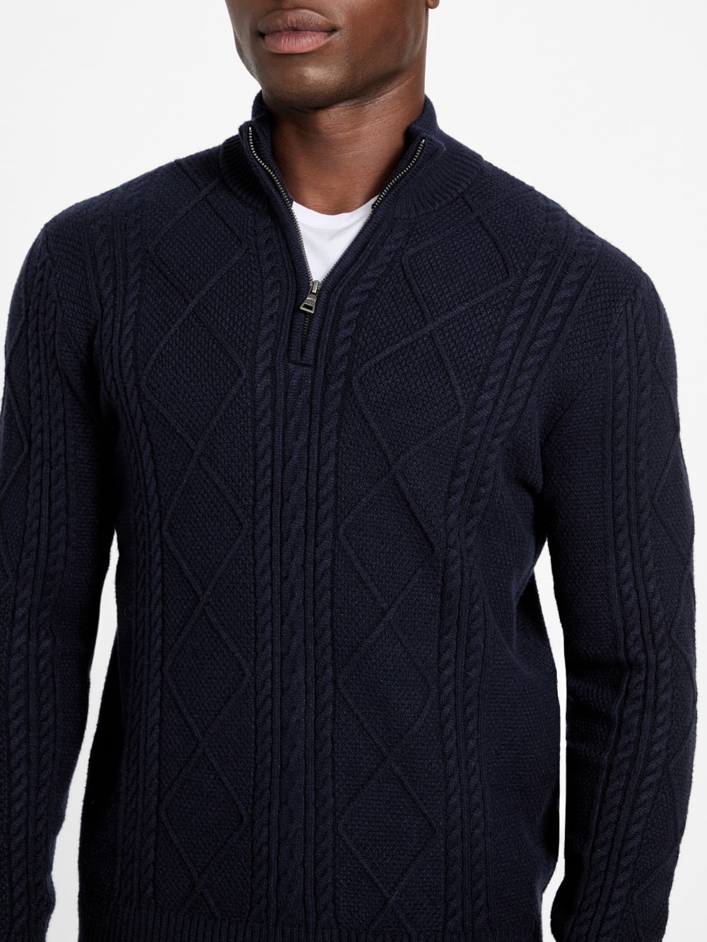Eco Noel Zip Cable-Knit Sweater