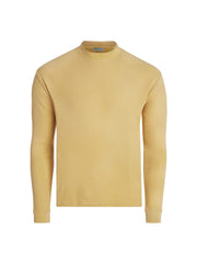 long-sleeve waffle mockneck