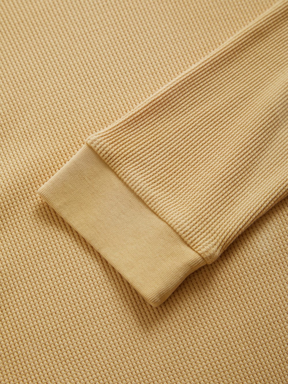long-sleeve waffle mockneck