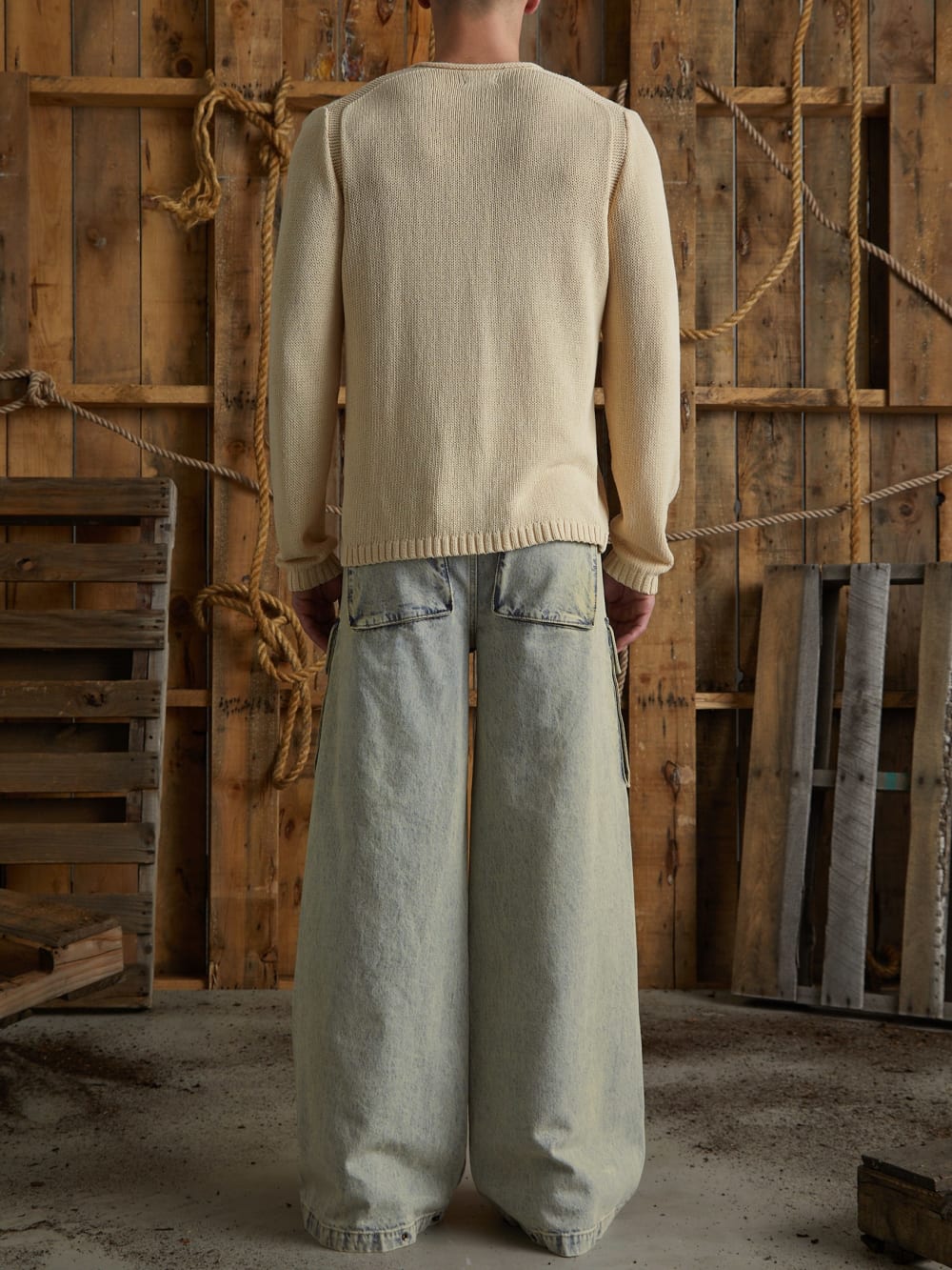 open knit sweater