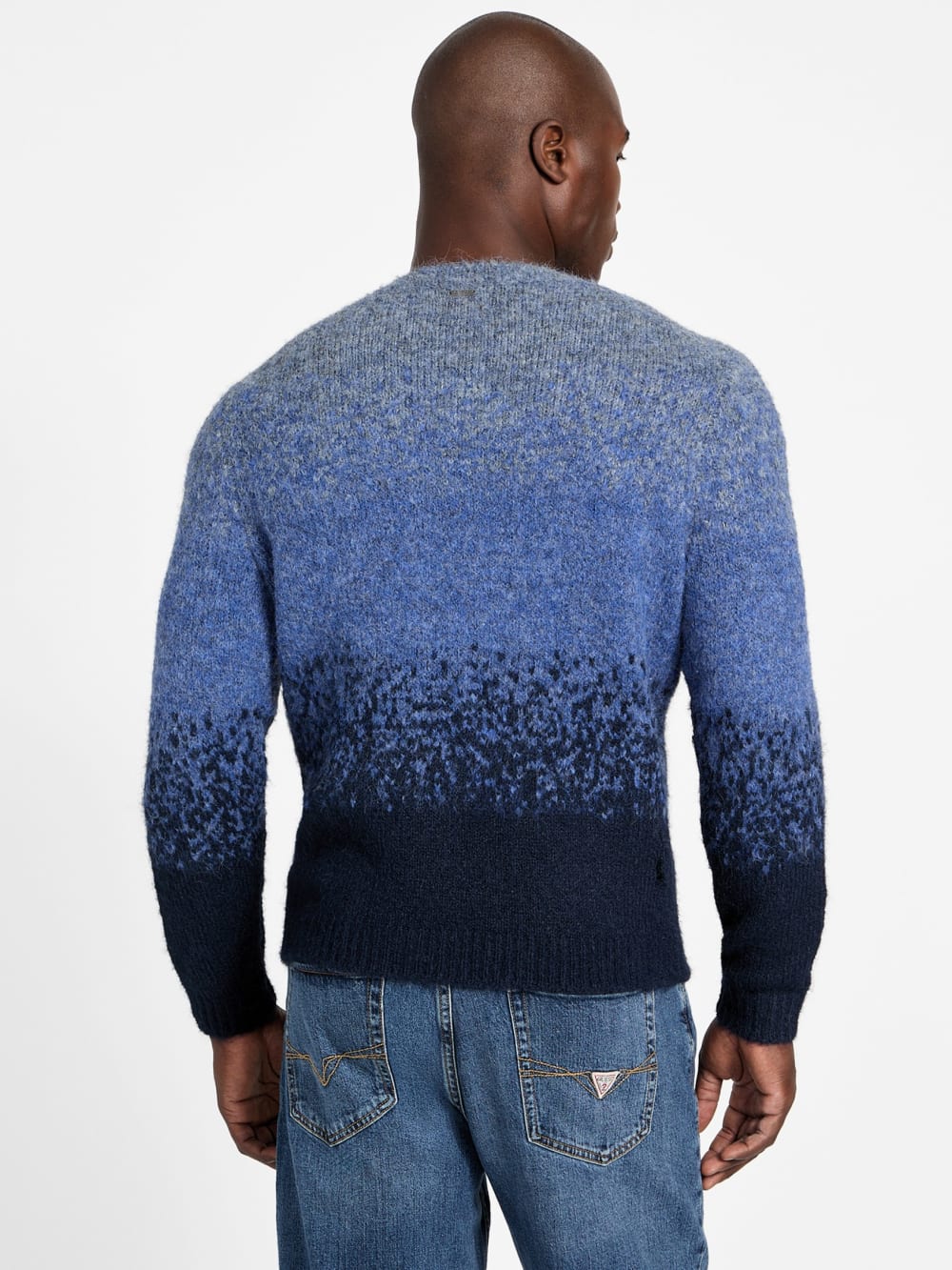 Eco Trey Crewneck Marled Striped Sweater