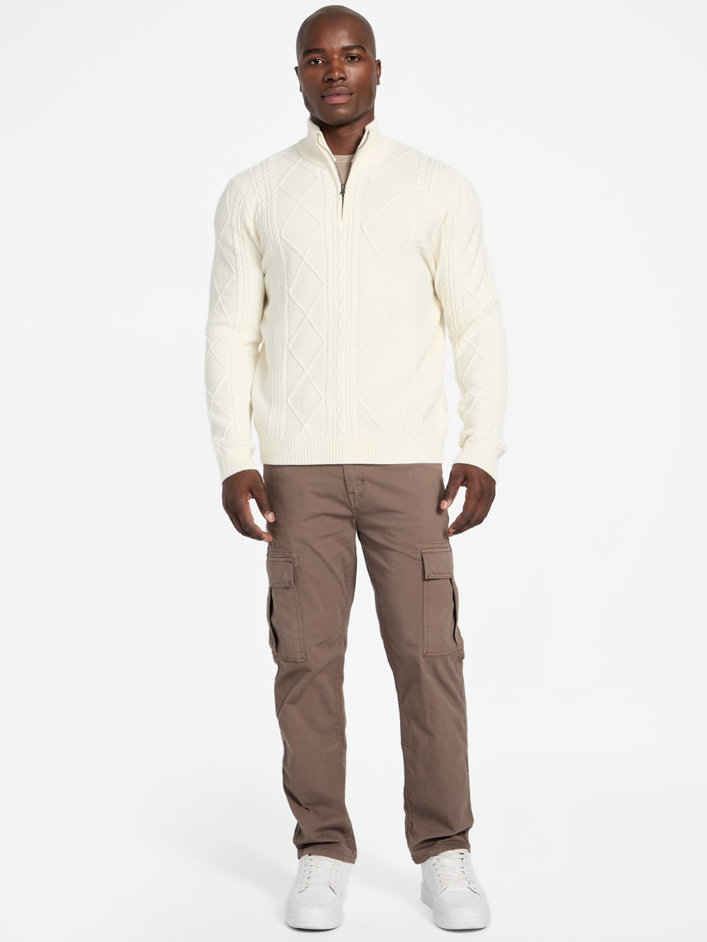 Eco Noel Zip Cable-Knit Sweater