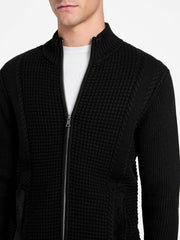 Eco Ryder Waffle-Knit Cardigan