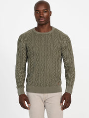 Herman Cable-Knit Washed Sweater