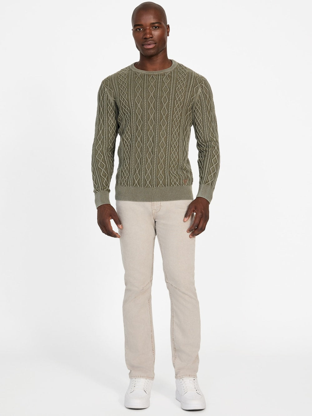 Herman Cable-Knit Washed Sweater