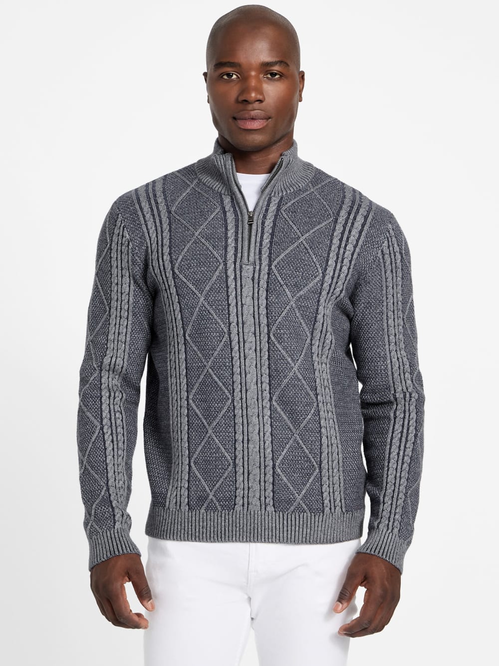 Eco Noel Zip Cable-Knit Sweater