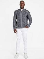 Eco Noel Zip Cable-Knit Sweater