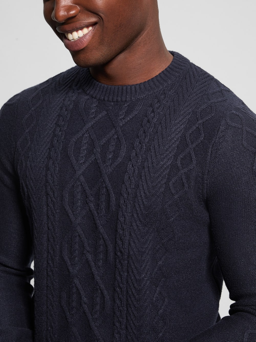 Eco Noah Crewneck Celtic Cable-Knit Sweater