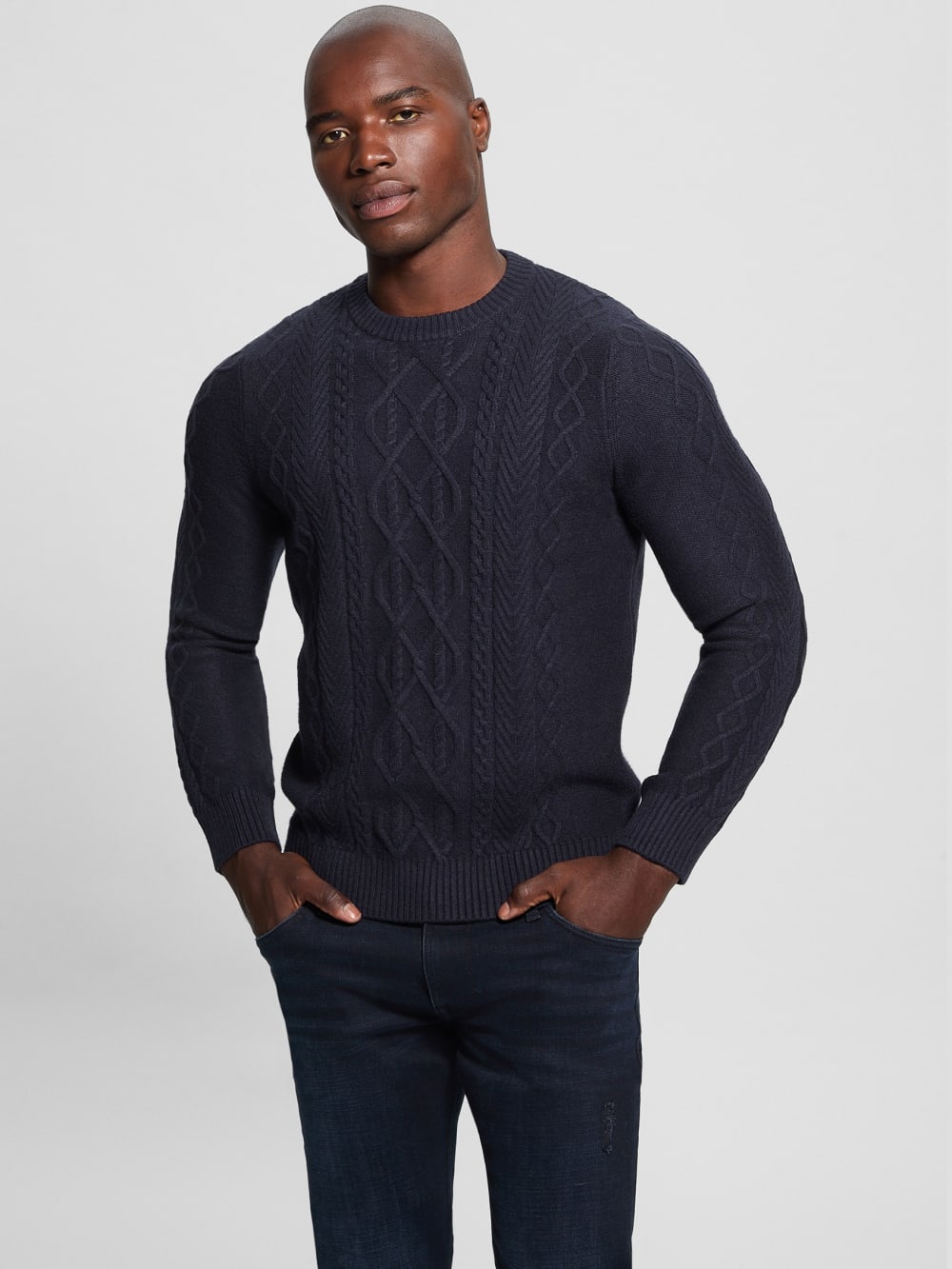 Eco Noah Crewneck Celtic Cable-Knit Sweater