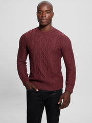 Eco Noah Crewneck Celtic Cable-Knit Sweater