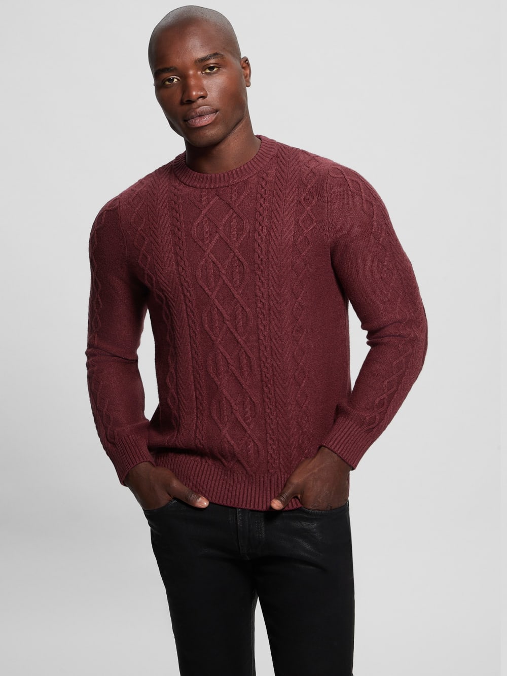 Eco Noah Crewneck Celtic Cable-Knit Sweater