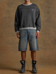 aged triangle crewneck