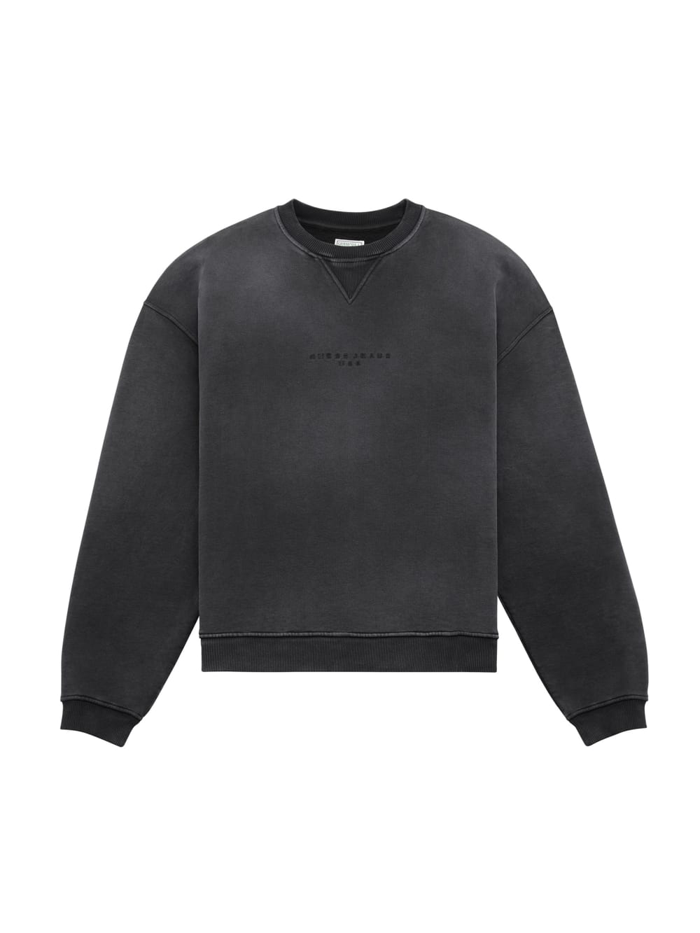 distressed logo crewneck