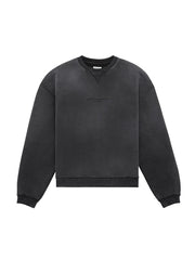 distressed logo crewneck