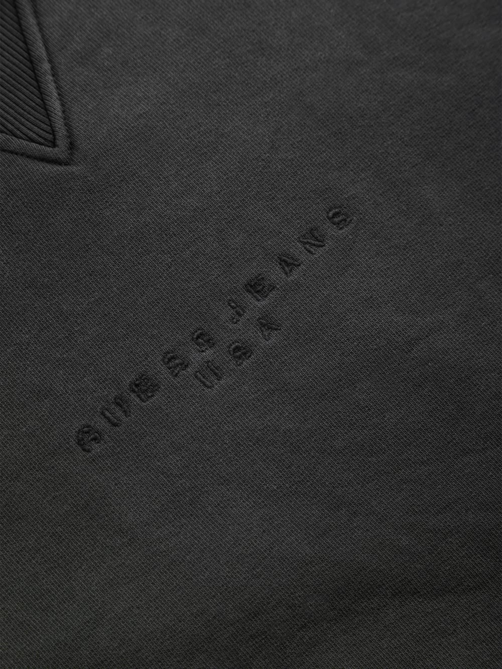 distressed logo crewneck