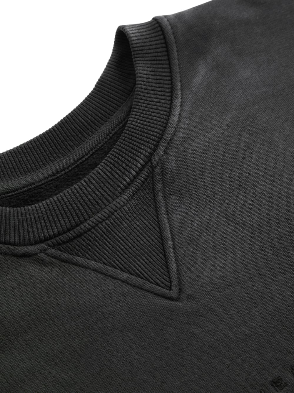 distressed logo crewneck