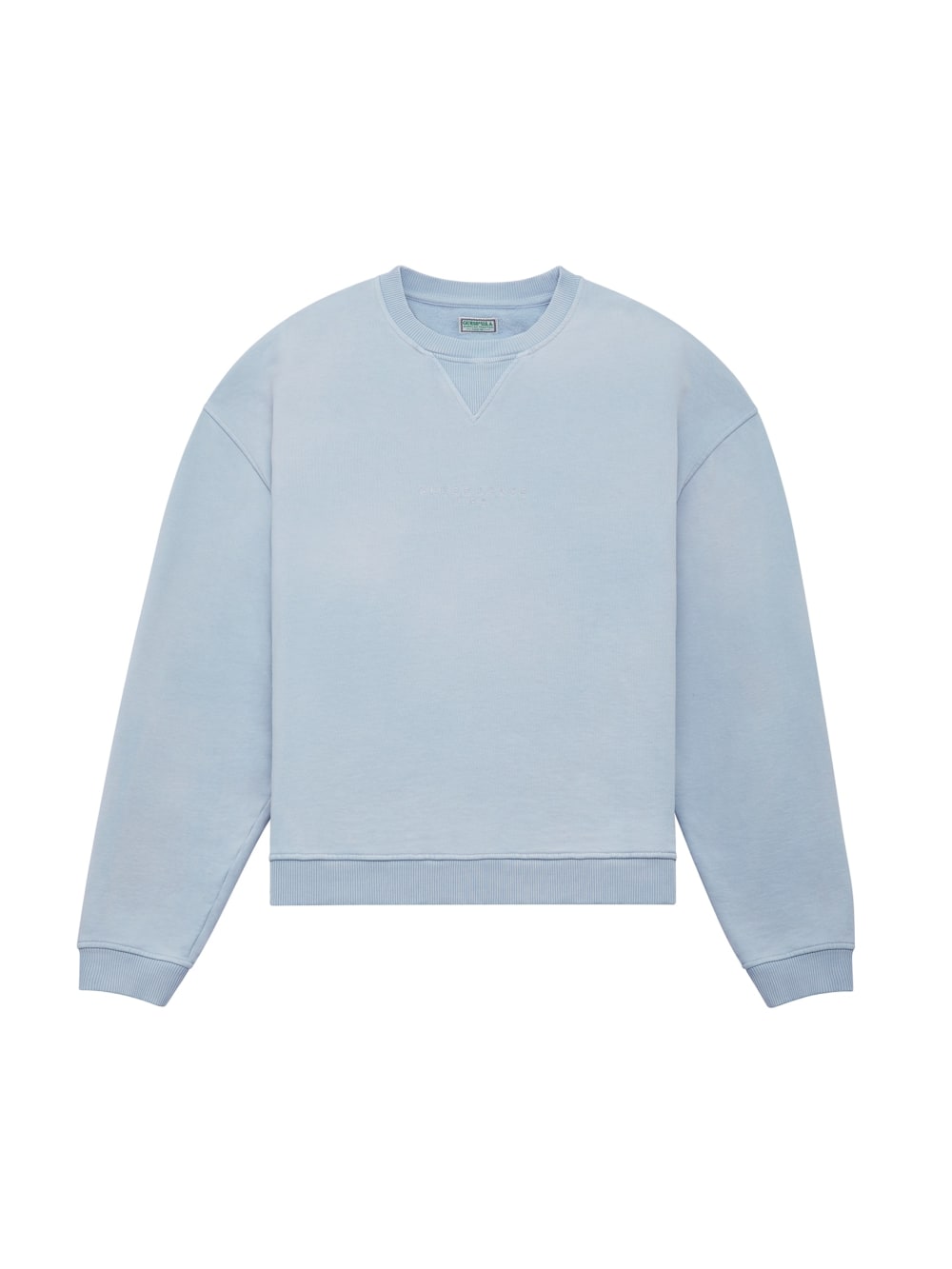 distressed logo crewneck