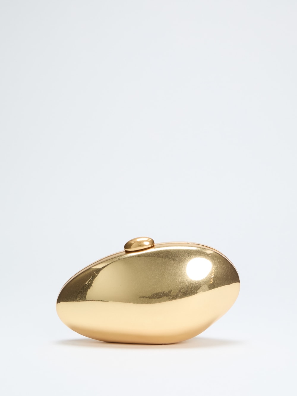 Metallic Oval Clutch