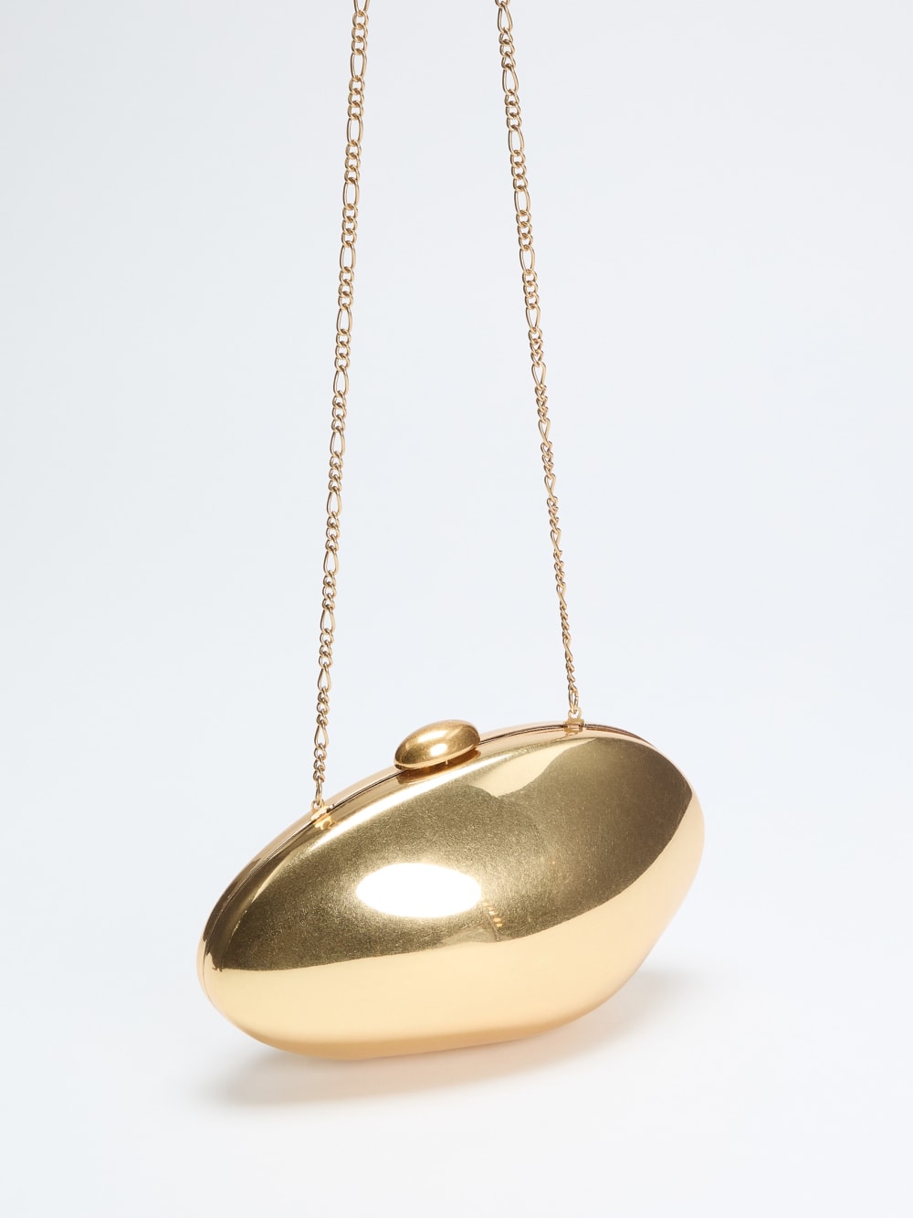 Metallic Oval Clutch