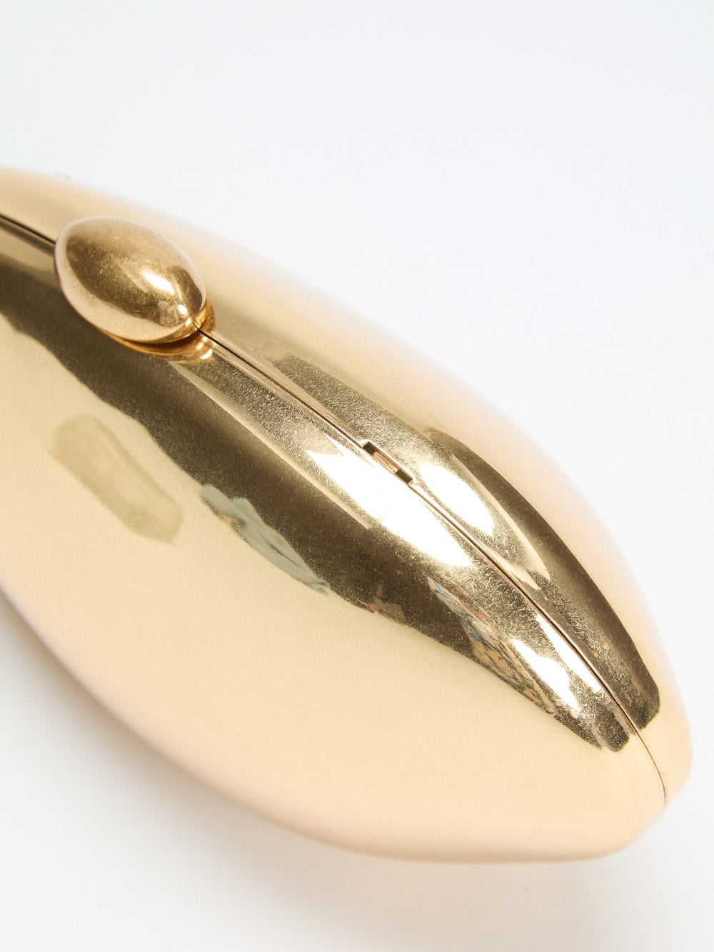 Metallic Oval Clutch