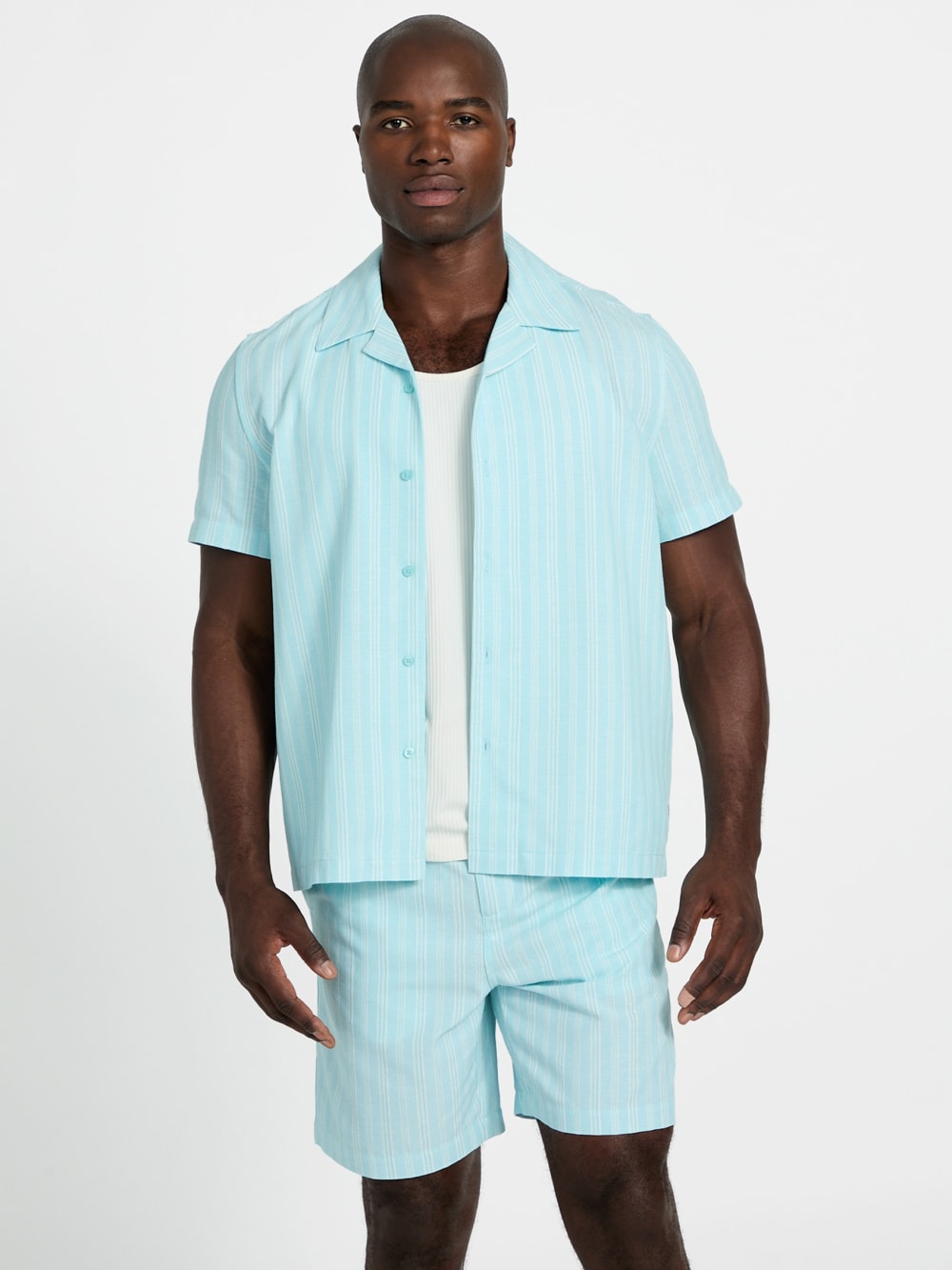 Linen-blend shirt
