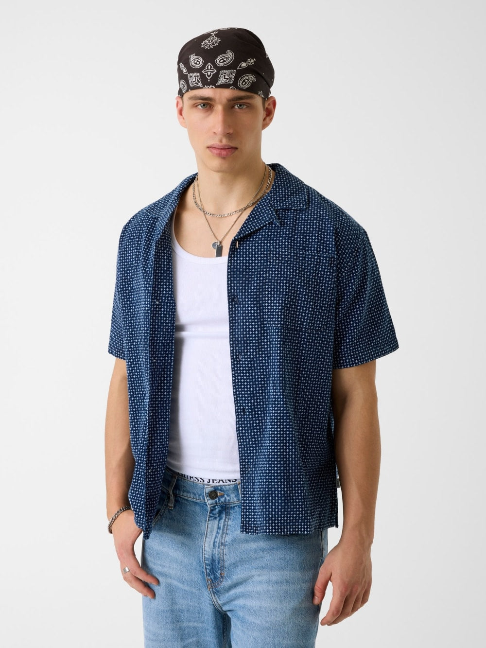 Linen-blend shirt