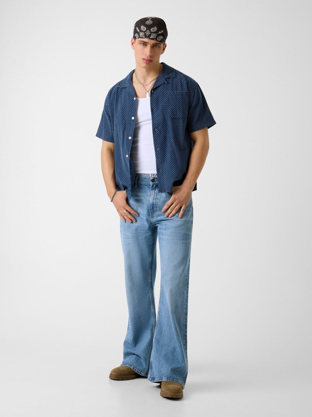 Linen-blend shirt