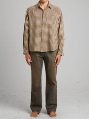 Plaid Button-Up Shirt
