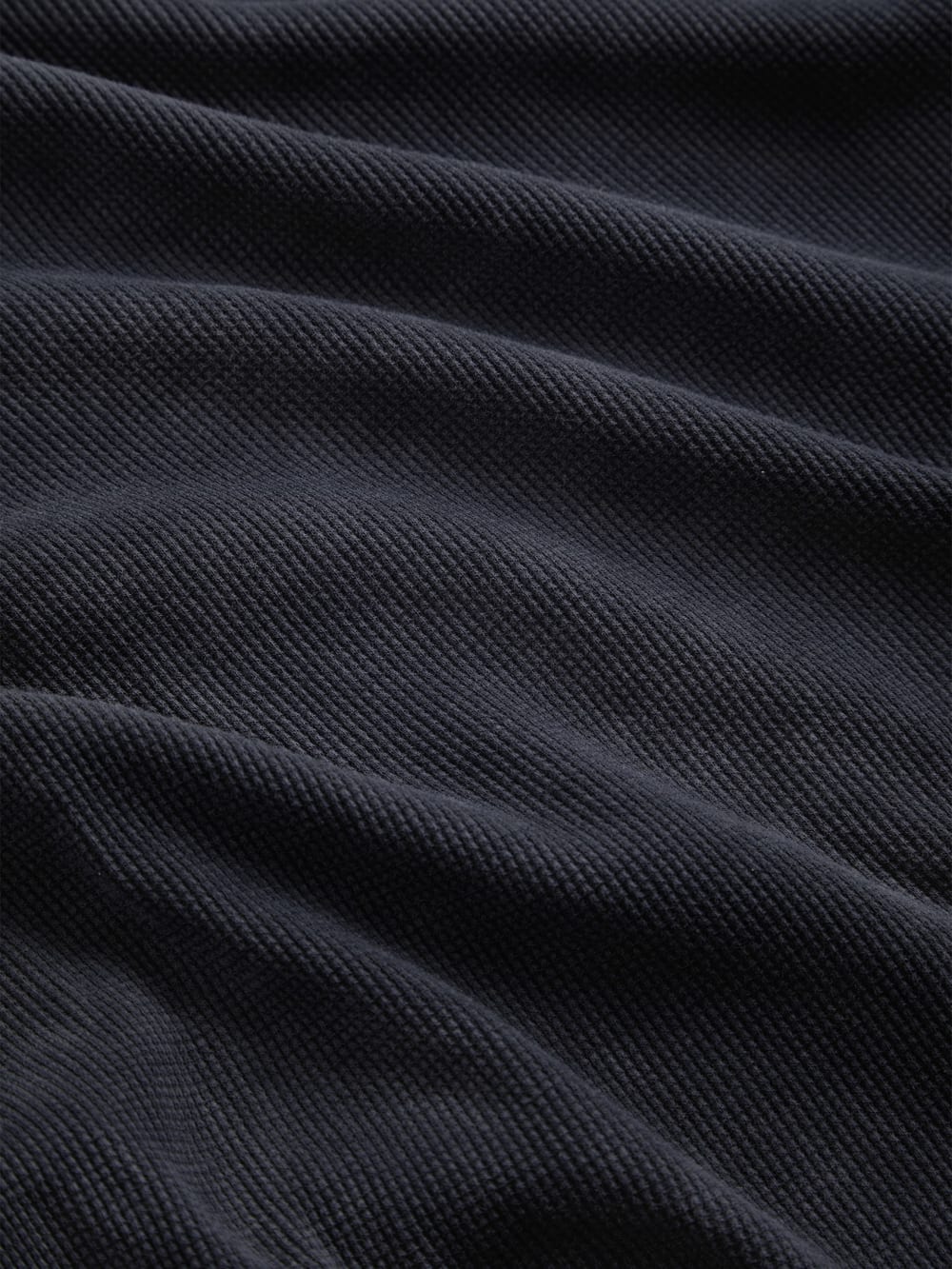 long-sleeve waffle mockneck