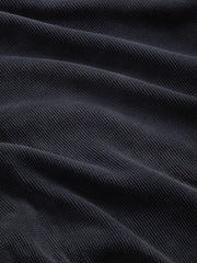 long-sleeve waffle mockneck