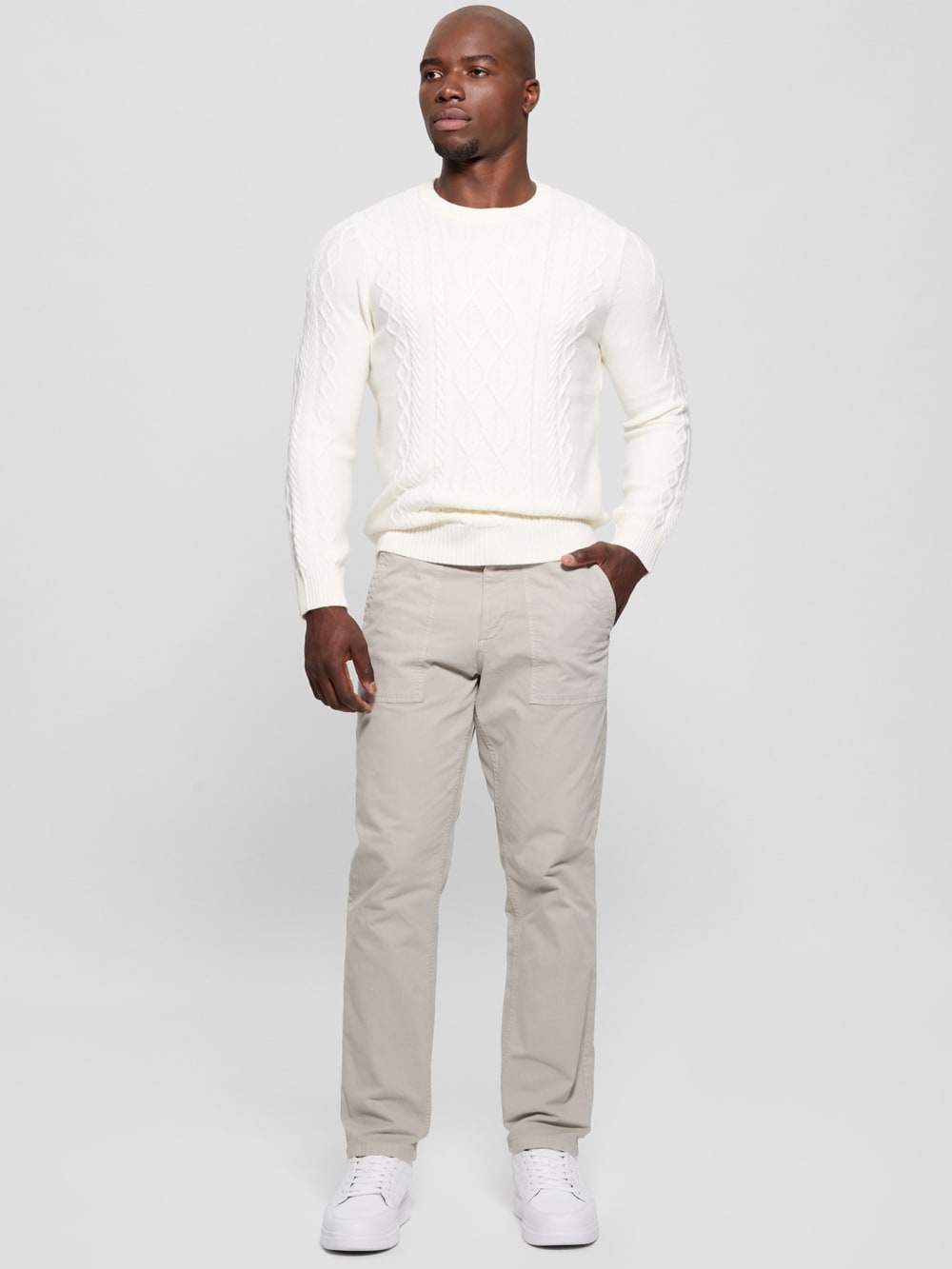 Eco Noah Crewneck Celtic Cable-Knit Sweater