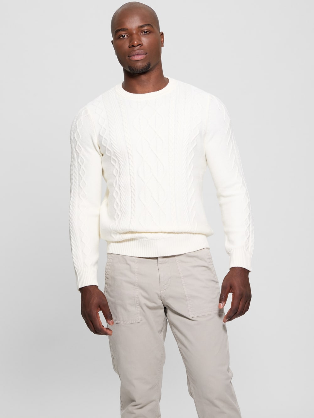 Eco Noah Crewneck Celtic Cable-Knit Sweater